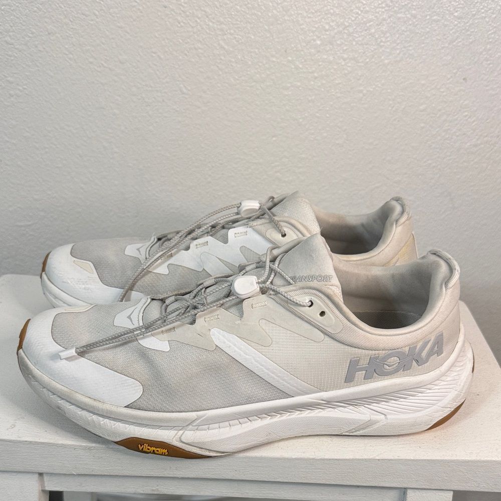 HOKA Transport Sneakers Men’s 13 Vibram Sole Lightweight Walking Shoes